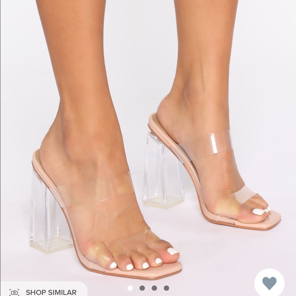 Neon green clear heels